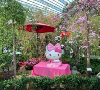新加坡滨海湾花园Gardens by the Bay花穹Flower Dome Hello Kitty